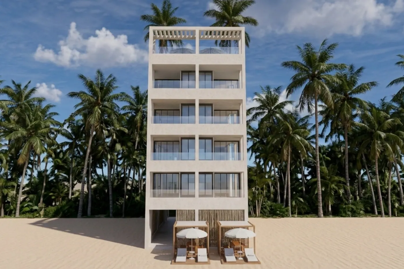 Beautiful Beachfront Condos — beach property in Yucatán Beach — photograph 3