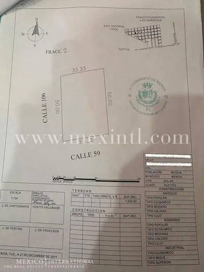 1659 M2 Lot North Merida (los Americas) — land & lot for sale in Yucatán